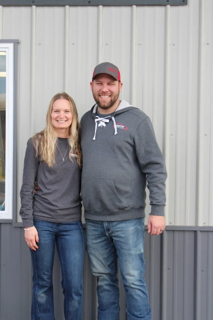 Aaron and Angie Geffre, owners of Loretto Auto Body
